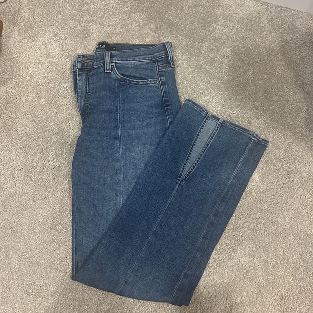 Hudson Split Front Hem Barbara Straight Jeans - image 3